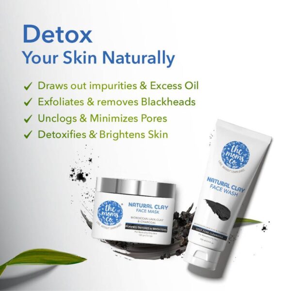 The Moms Co. Natural Clay Deep Purifying Face Kit-200g - Image 3