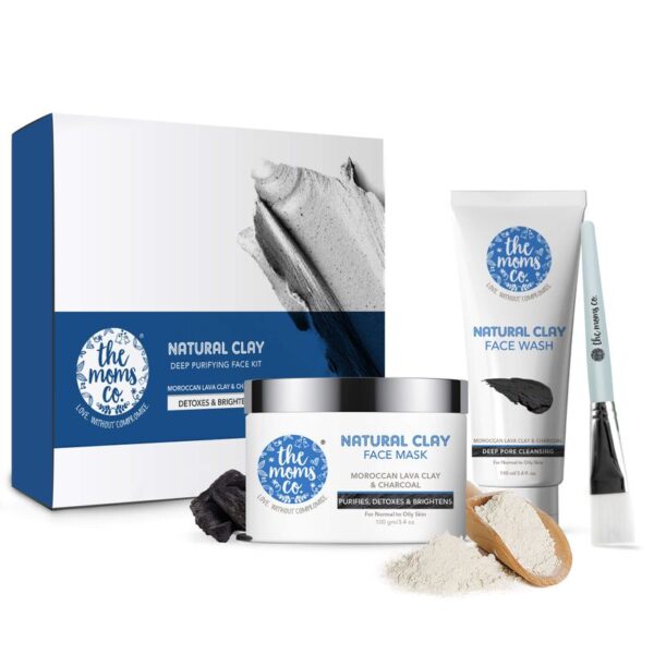 The Moms Co. Natural Clay Deep Purifying Face Kit-200g