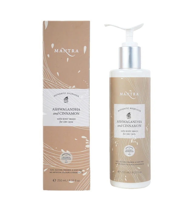 Mantra Herbal Ashwagandha and Cinnamon Vata Body Wash for Dry Skin Faasha
