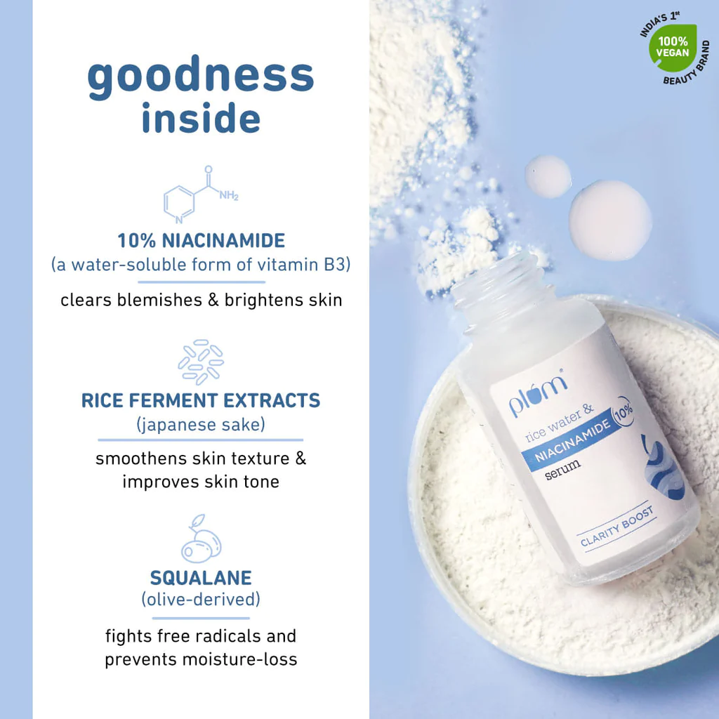 Plum 10% Niacinamide Face Serum with Rice Water(15gm) - Image 4