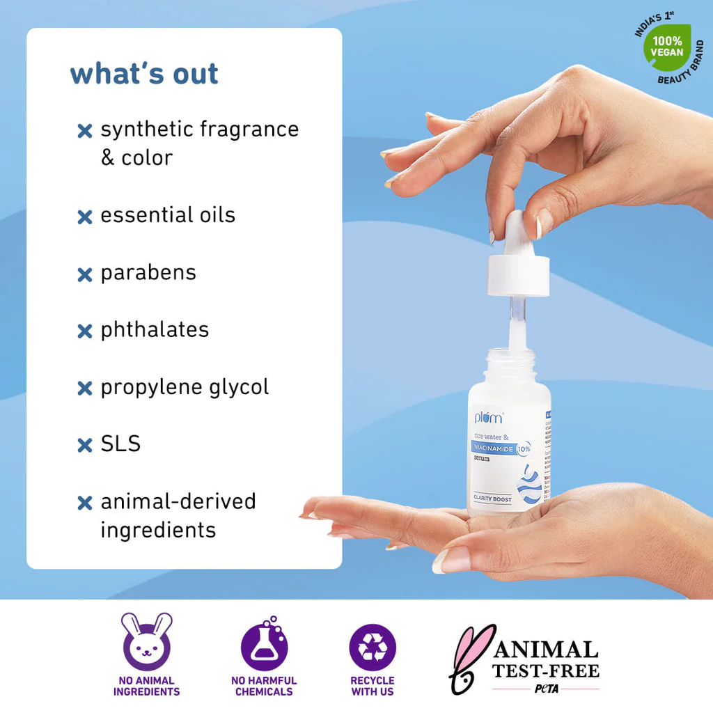 Plum 10% Niacinamide Face Serum with Rice Water(15gm) - Image 5