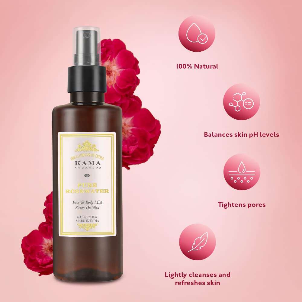 Kama Ayurveda Pure Rose Water Face and Body Mist(100ml) - Image 4