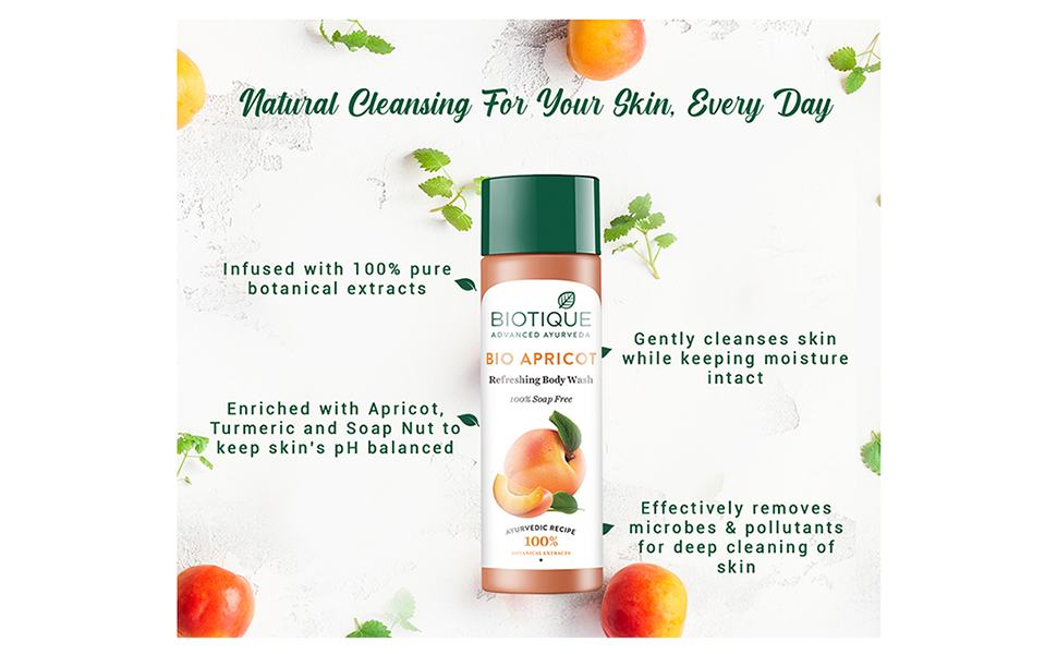 Biotique Apricot Refreshing Body Wash-190ml - Image 6