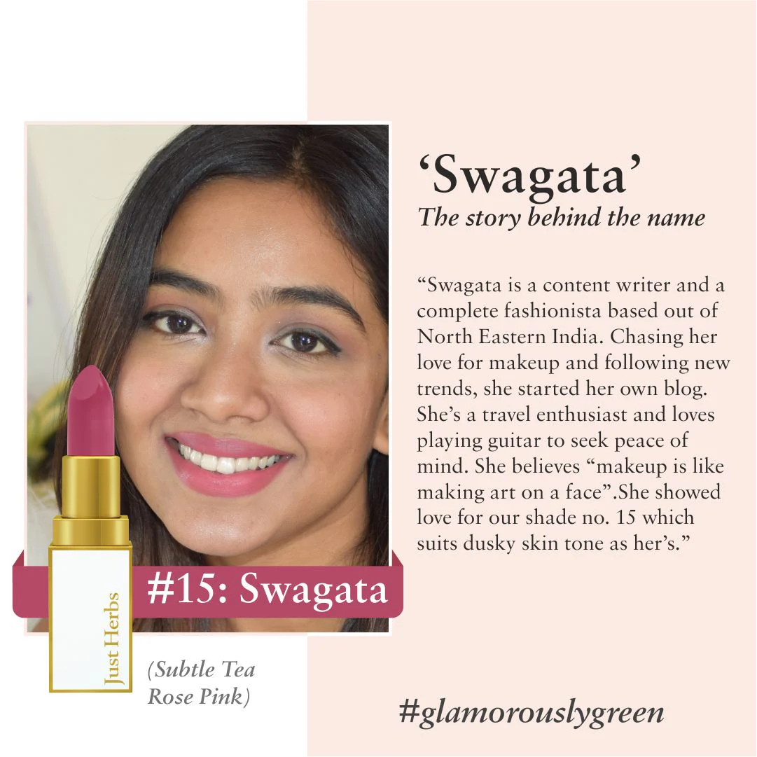 Just Herbs Herb Enriched Ayurvedic Lipstick Tea Rose Pink4.2g Faasha