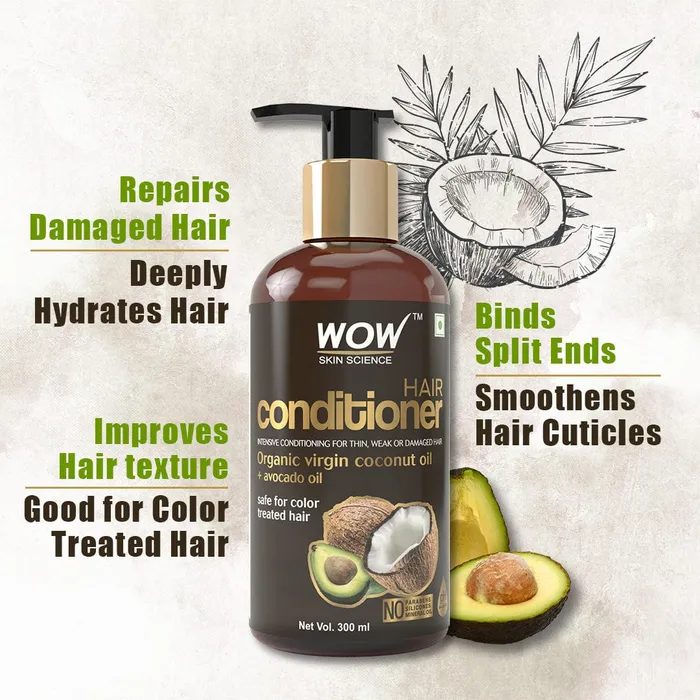 WowCoconut & Avocado Oil Hair Conditioner-300ml - Image 3
