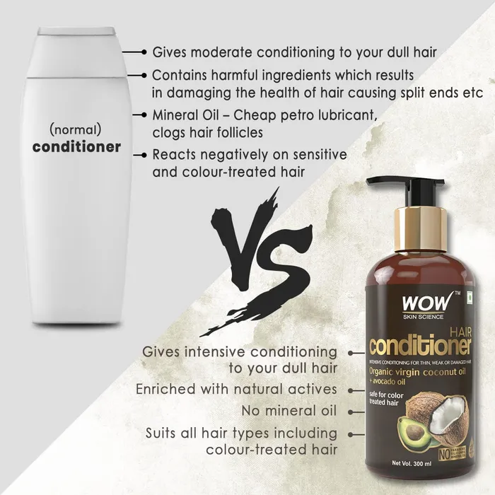 WowCoconut & Avocado Oil Hair Conditioner-300ml - Image 6