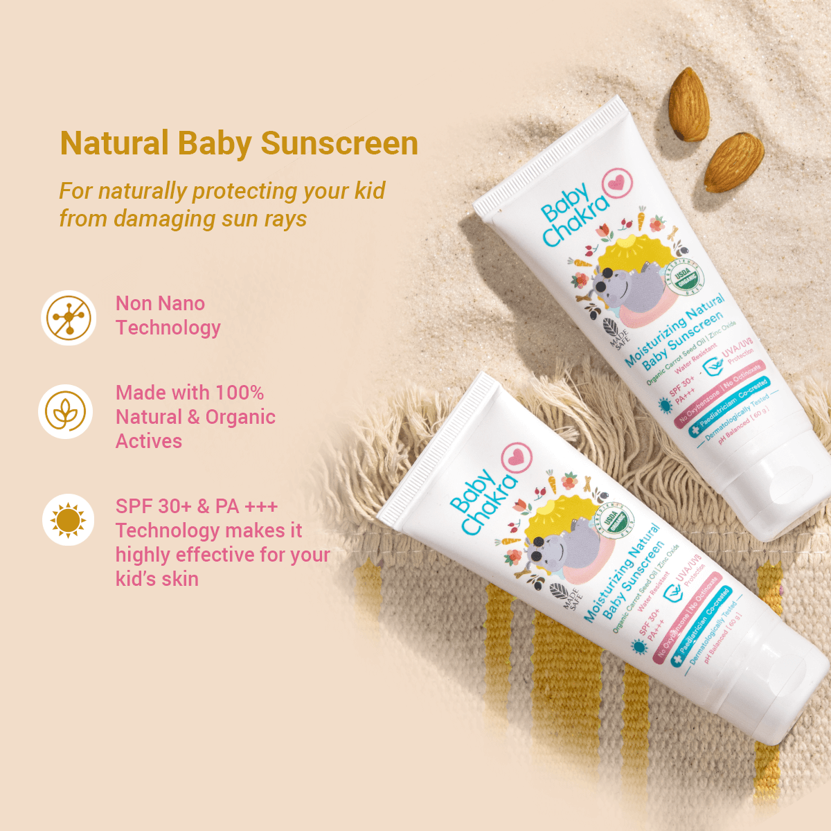 Baby Chakra Moisturizing Natural Baby Sunscreen - Image 3