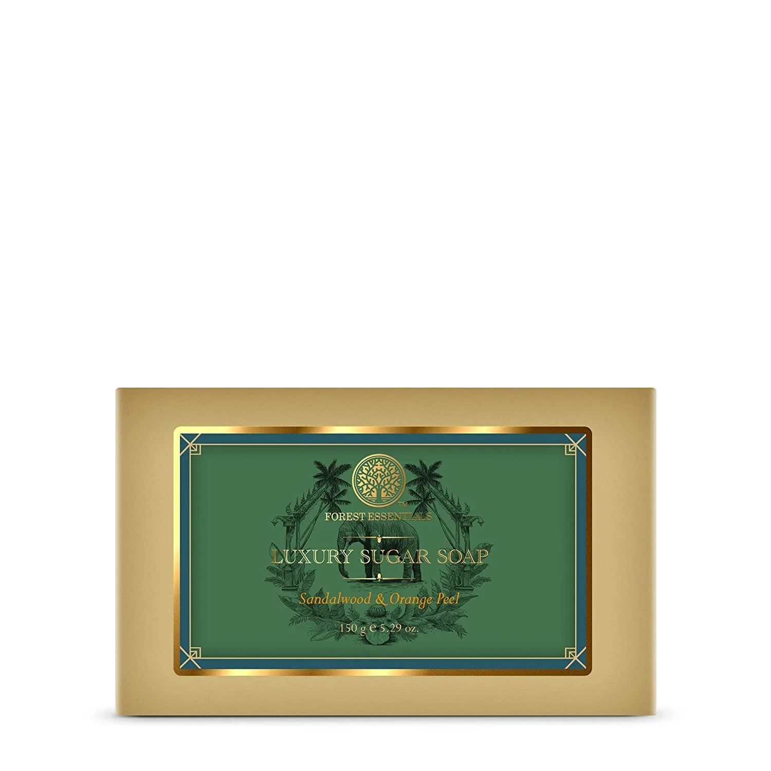 The Forest Essentials Luxury Sugar Soap in Sandalwood & Orange Peel