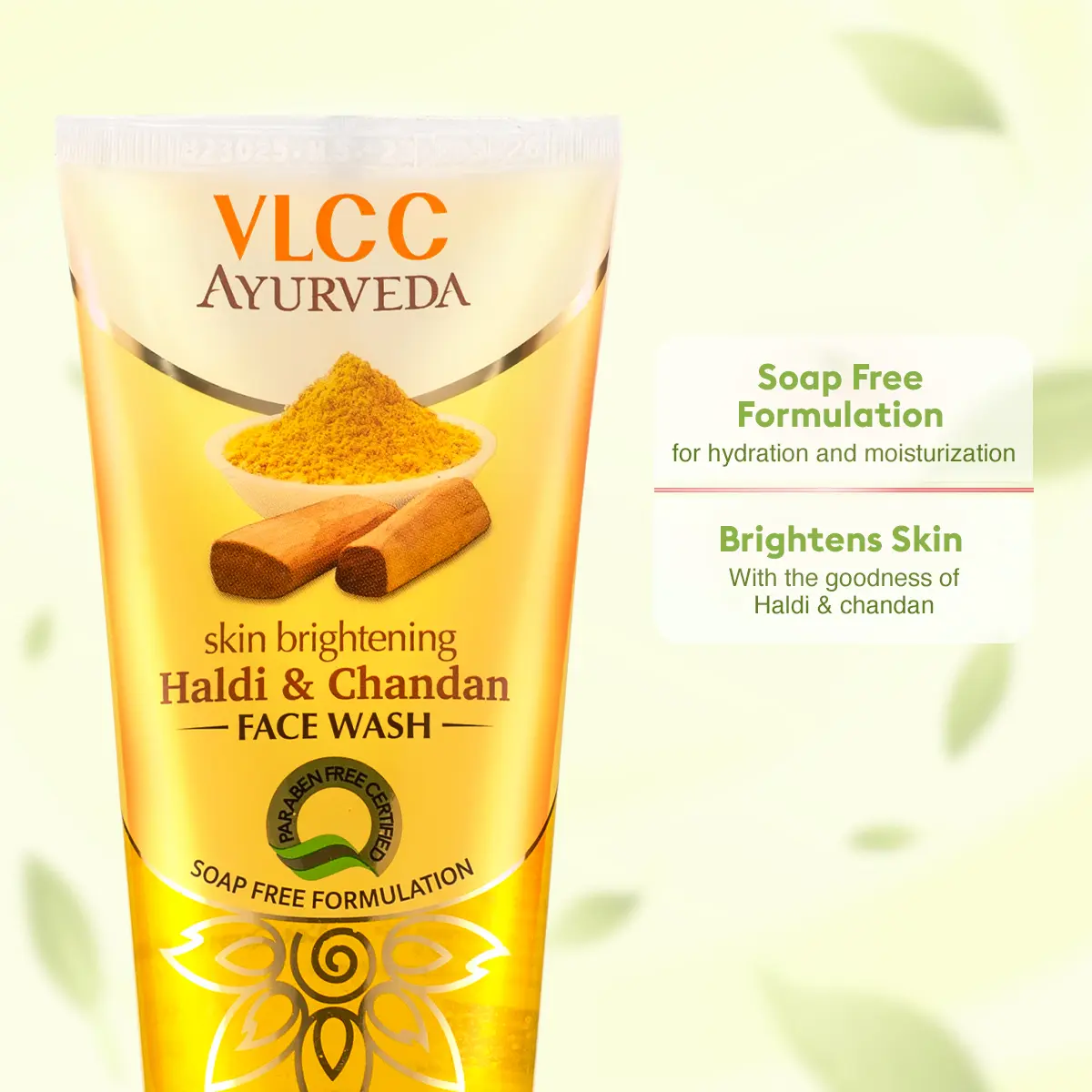 Vlcc Ayurveda Skin Brightening Haldi & Chandan Face Wash-100ml - Image 3