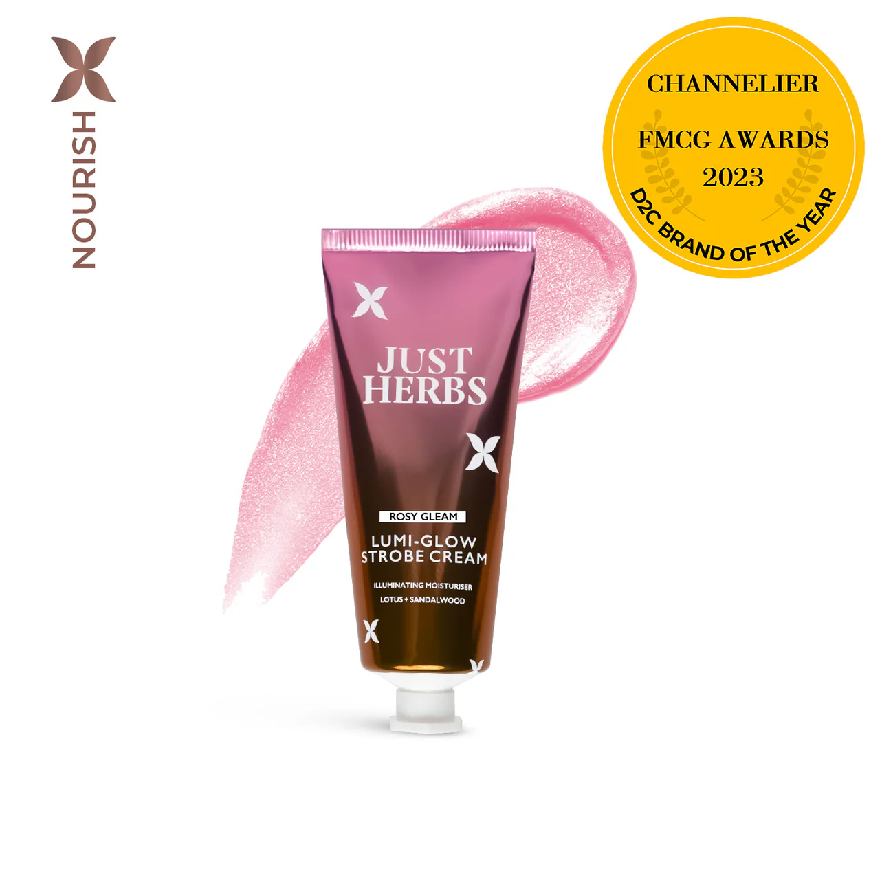 Just Herbs Lumi-glow Strobe Cream with Lotus and Sandalwood (sunlight) -30g