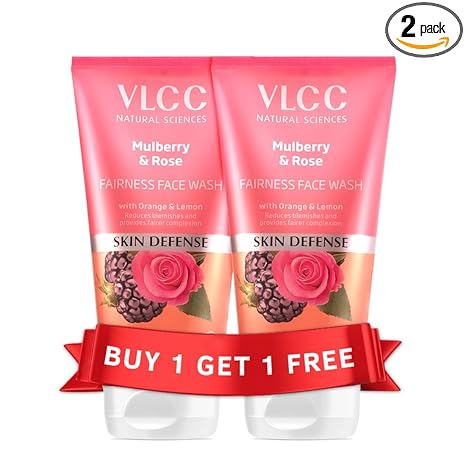 VLCC Mulberry & Rose Facewash - 150ml X 2 | Buy One Get One (300ml)
